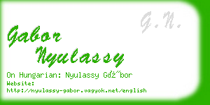 gabor nyulassy business card